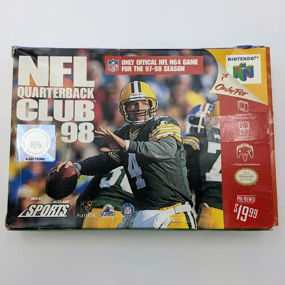 NFL Quarterback Club 98 (N64) - Loose with Box (Acclaim, 1997) Nintendo 64